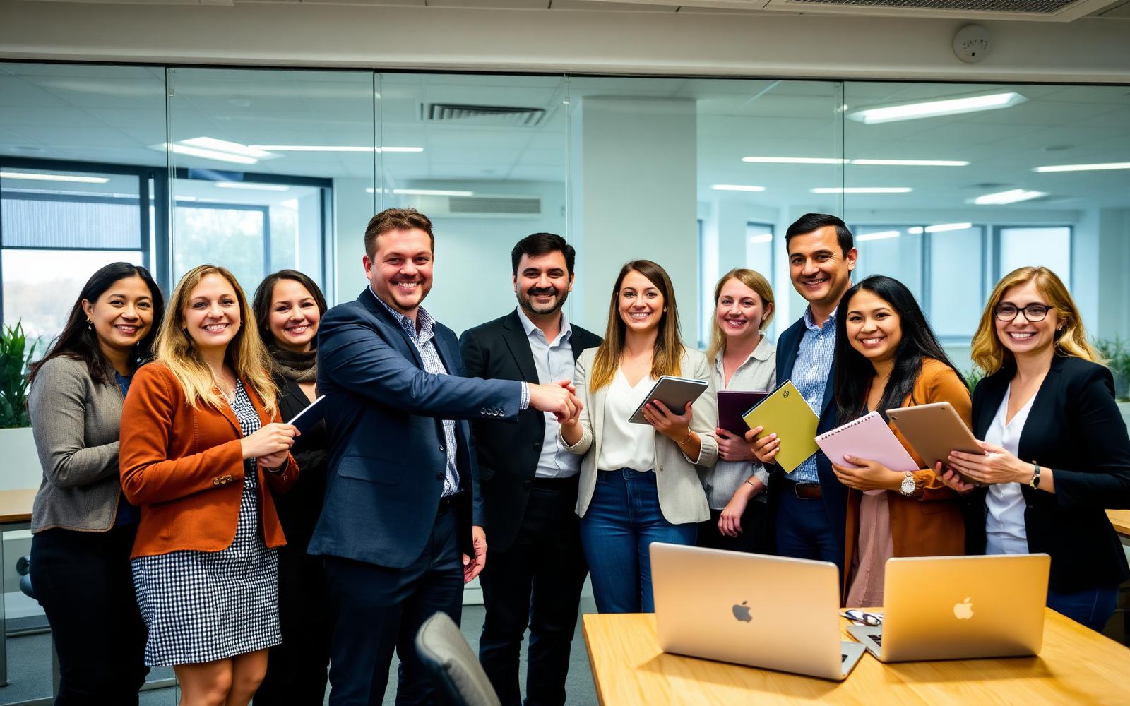 Bedfordshire team welcoming a new hire